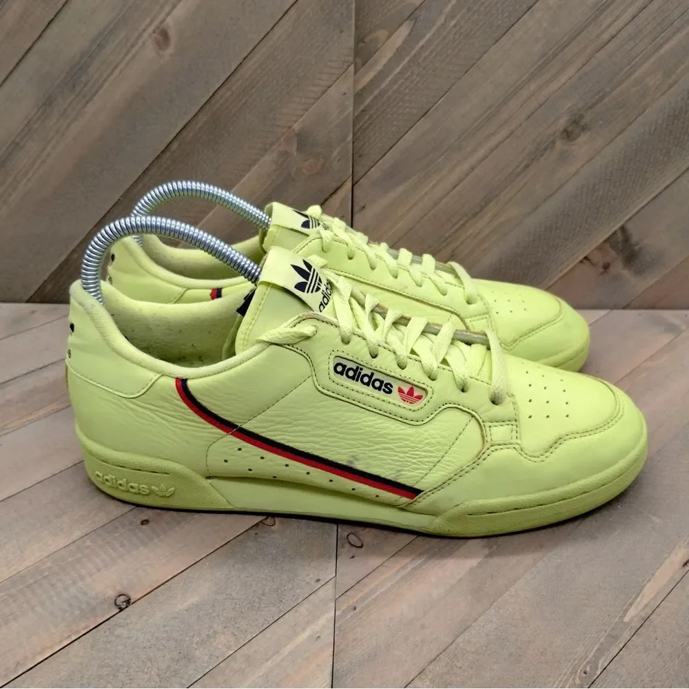Adidas Continental 80 Semi Frozen Yellow Fashion Sneakers Mens Size 10 Shoes‎